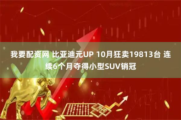 我要配资网 比亚迪元UP 10月狂卖19813台 连续6个月夺得小型SUV销冠